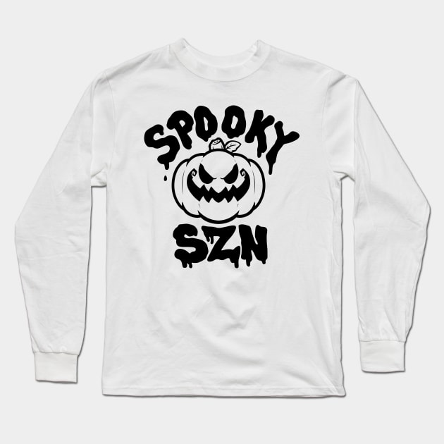 Spooky SZN - Black Long Sleeve T-Shirt by Anrego